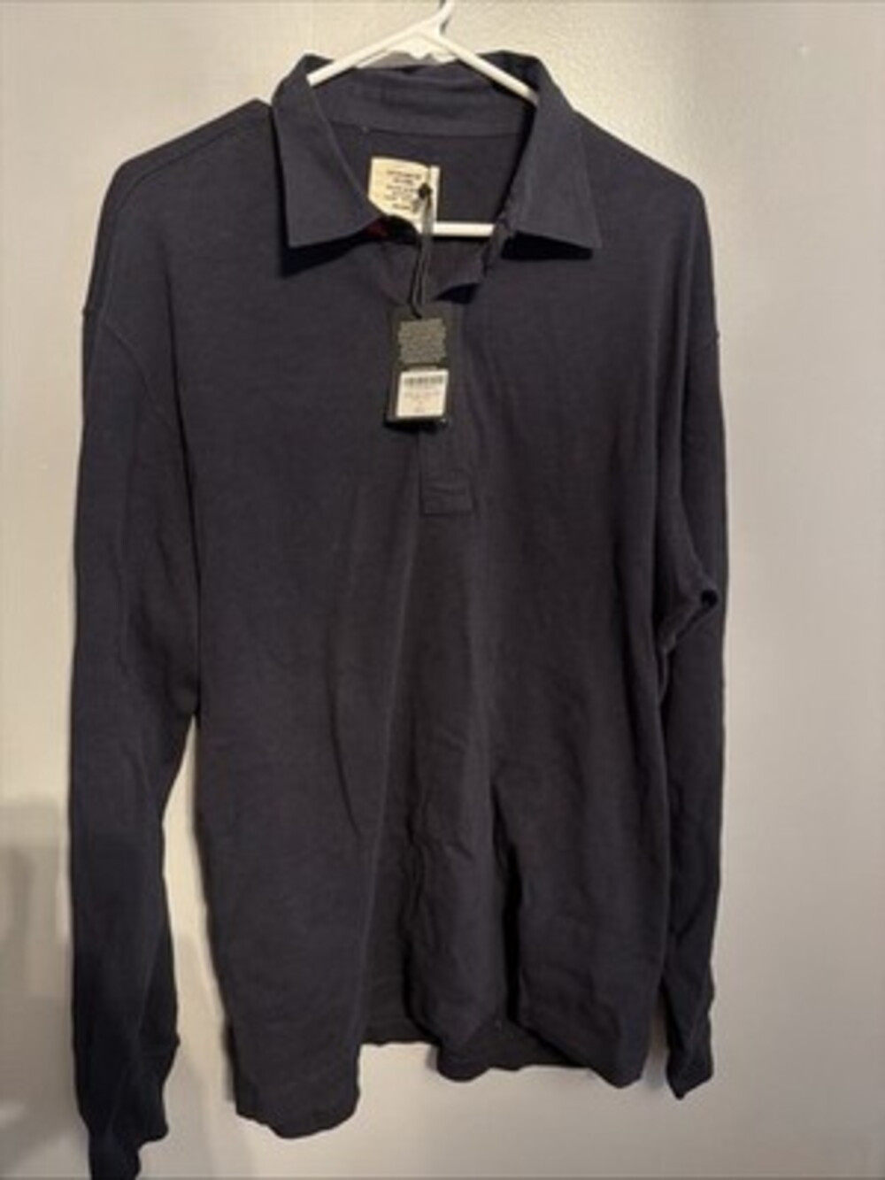 Buck Mason Men’s XL Dress Navy Field Spec Rugby Polo